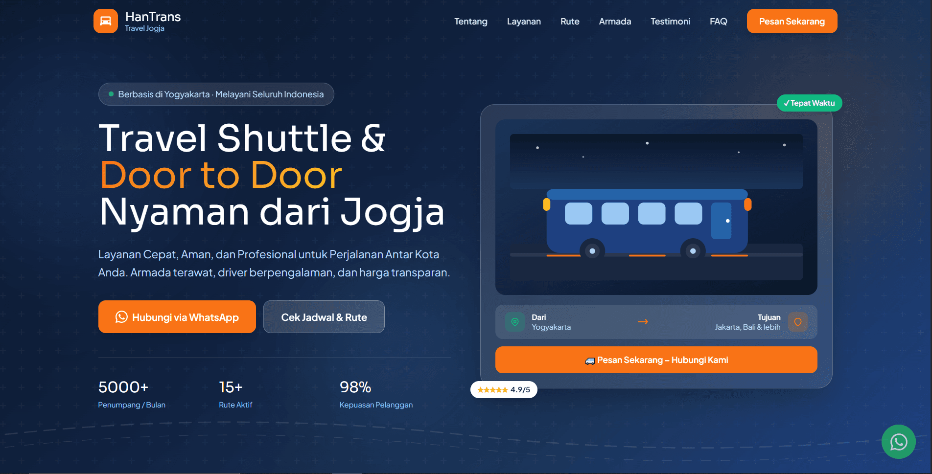 Travel Shuttle template preview